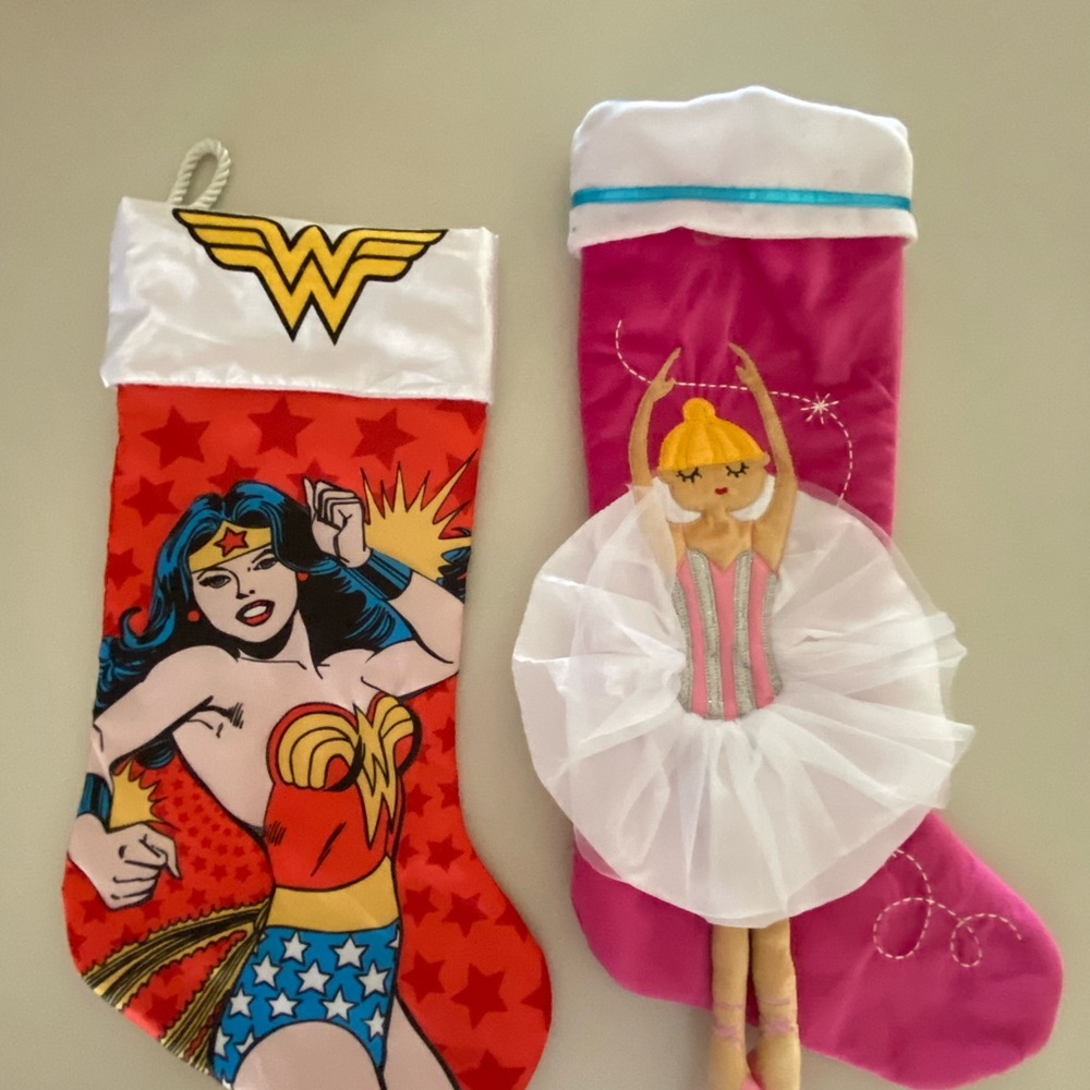 Christmas Stockings, gently used, lots of like left. One new with tag.